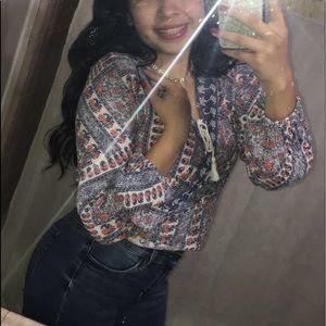 Patterned Hollister blouse